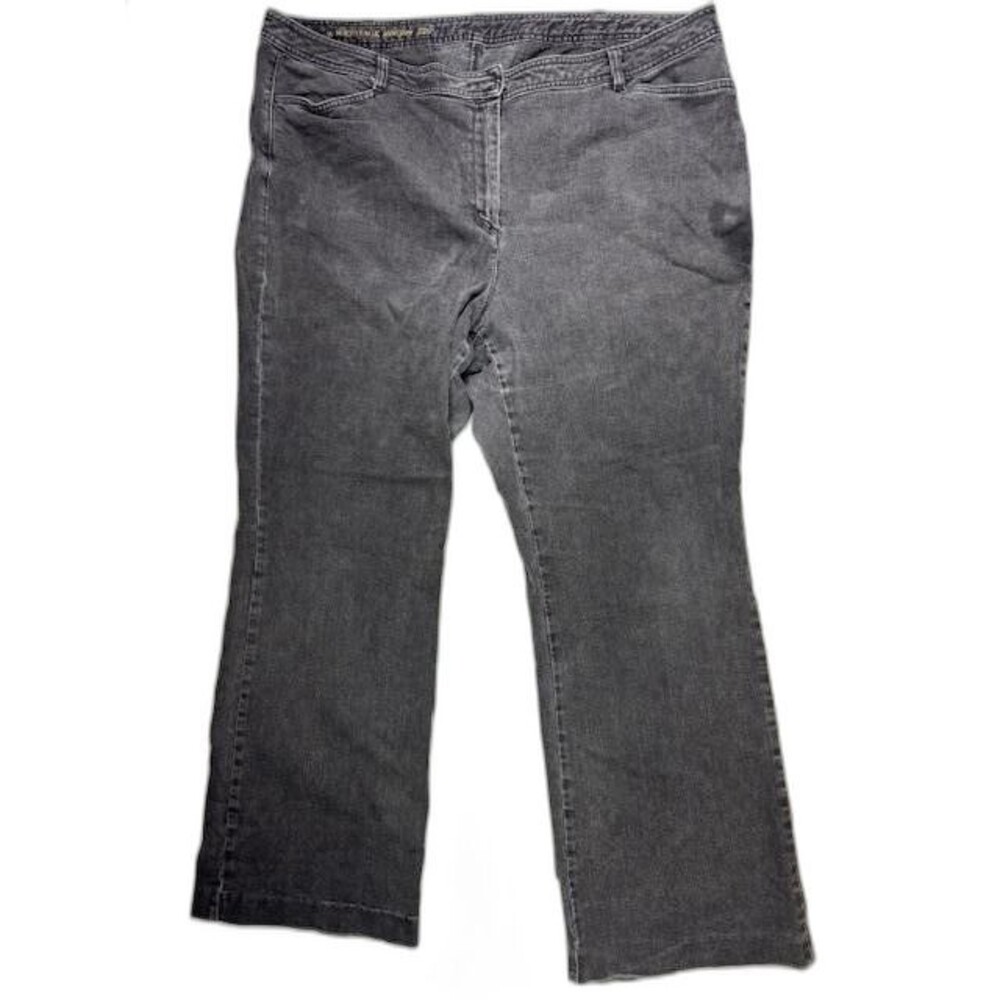 W-Heritage Size 22W Womens Jeans Black Slim Flare High Rise Stretch Black